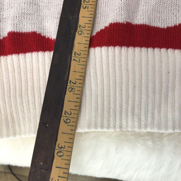 NEW Ugly Christmas Santa Suit Knit Beard Red Sweater Mens Large - Picture 7 of 10